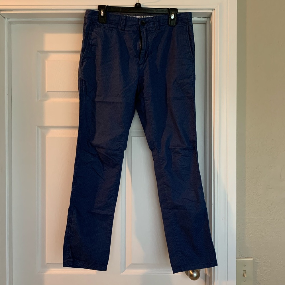Banana Republic Mens Aiden Slim-Fit Chino Blue 30